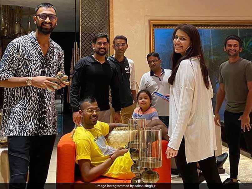 Sakshi posts photo of MS Dhoni's birthday celebration with Hardik Pandya and Krunal Pandya
