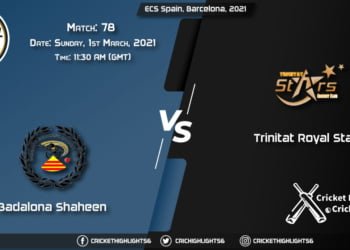 Badalona-Shaheen-vs-Trinitat-Royal-Stars,-Match-78,-March-1,-2021-Live-Cricket-Score,-ECS-Spain,-Barcelona,-2021
