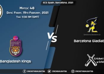 Bangladesh-Kings-vs-Barcelona-Gladiators,-Match-48,-February-19,-2021-Live-Cricket-Score,-ECS-Spain,-Barcelona,-2021