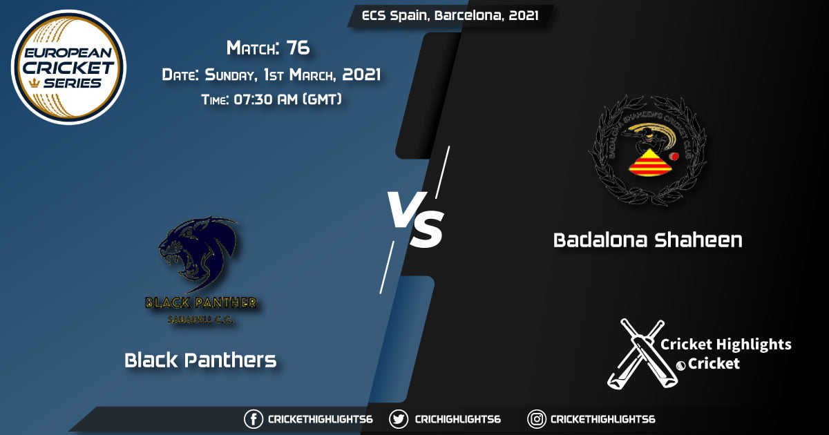 Black-Panthers-vs-Badalona-Shaheen,-Match-76,-March-1,-2021-Live-Cricket-Score,-ECS-Spain,-Barcelona,-2021
