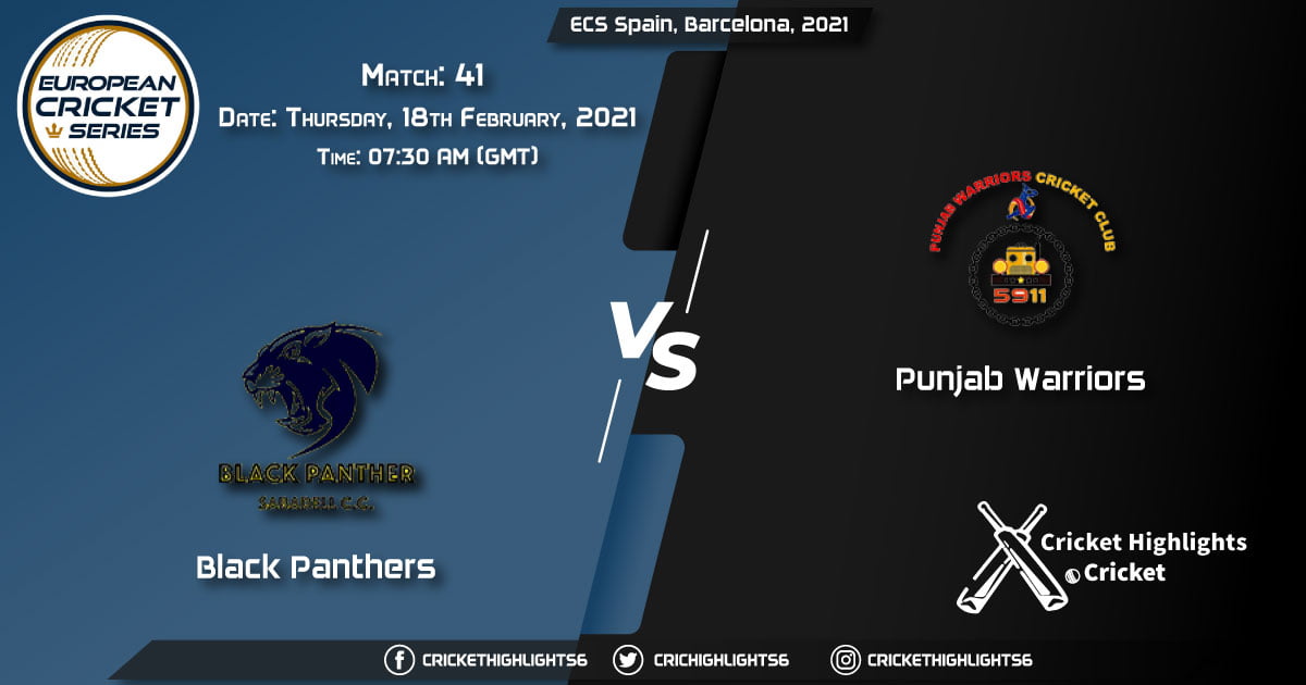 Black-Panthers-vs-Punjab-Warriors,-Match-41,-February-18,-2021-Live-Cricket-Score,-ECS-Spain,-Barcelona,-2021