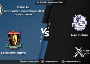 Catalunya-Tigers-vs-Men-in-Blue,-Match-67,-February-25,-2021-Live-Cricket-Score,-ECS-Spain,-Barcelona,-2021