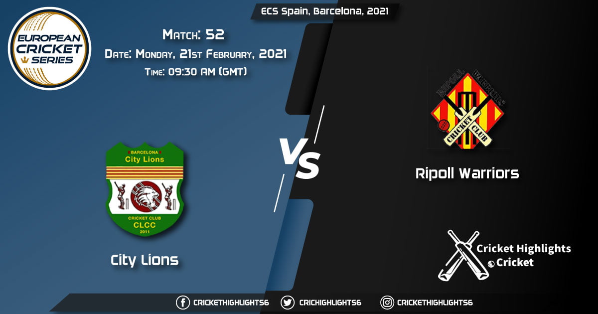 City-Lions-vs-Ripoll-Warriors,-Match-52,-February-22,-2021-Live-Cricket-Score,-ECS-Spain,-Barcelona,-2021