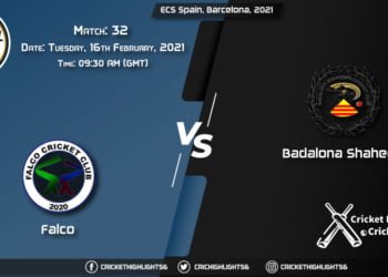 Falco-vs-Badalona-Shaheen,-Match-32,-February-16,-2021-Live-Cricket-Score,-ECS-Spain,-Barcelona,-2021