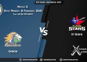 Gracia-vs-XI-Stars,-Match-5,-February-8,-2021-Live-Cricket-Score,-ECS-Spain,-Barcelona,-2021