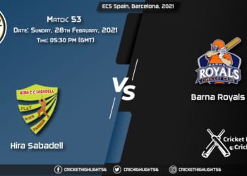 Hira-Sabadell-vs-Barna-Royals,-Match-53,-February-28,-2021-Live-Cricket-Score,-ECS-Spain,-Barcelona,-2021
