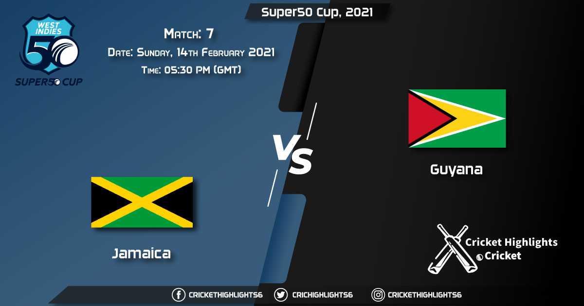 Jamaica-vs-Guyana,-Match-7,-February-14,-2021-Live-Cricket-Score,-Super50-Cup,-2021