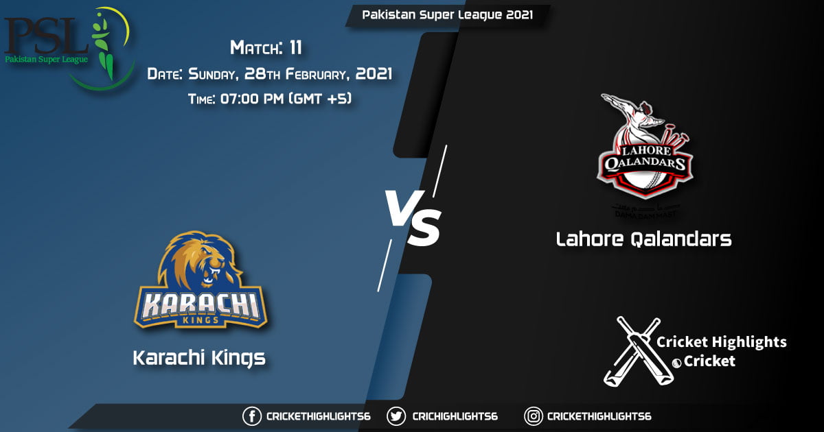 Karachi-Kings-vs-Lahore-Qalandars,-Match-11,-February-28,-2021-Live-Cricket-Score,-Pakistan-Super-League,-2021