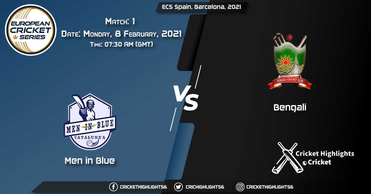 Men-in-Blue-vs-Bengali,-Match-1,-February-8,-2021-Live-Cricket-Score,-ECS-Spain,-Barcelona,-2021