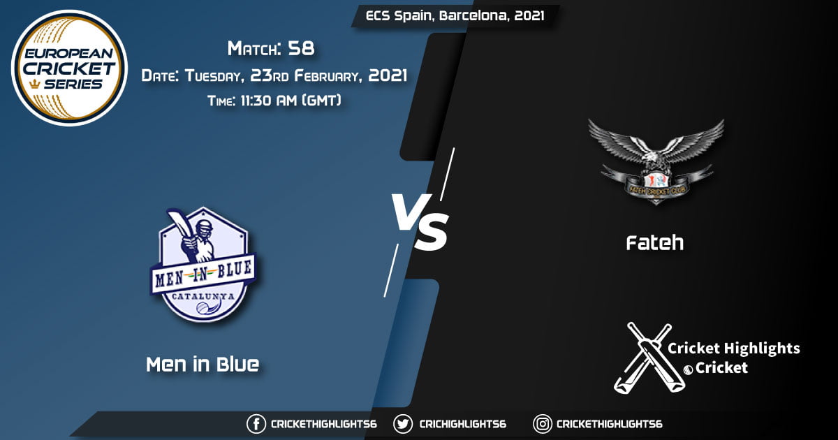 Men-in-Blue-vs-Fateh,-Match-58,-February-23,-2021-Live-Cricket-Score,-ECS-Spain,-Barcelona,-2021