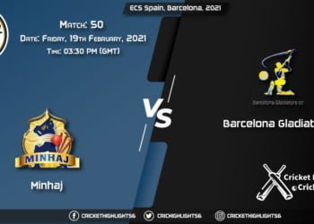 Minhaj-vs-Barcelona-Gladiators,-Match-50,-February-19,-2021-Live-Cricket-Score,-ECS-Spain,-Barcelona,-2021