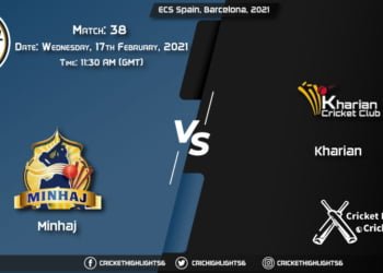 Minhaj-vs-Kharian,-Match-38,-February-17,-2021-Live-Cricket-Score,-ECS-Spain,-Barcelona,-2021