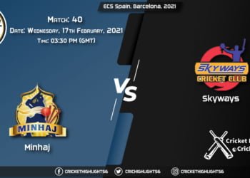 Minhaj-vs-Skyways,-Match-40,-February-17,-2021-Live-Cricket-Score,-ECS-Spain,-Barcelona,-2021