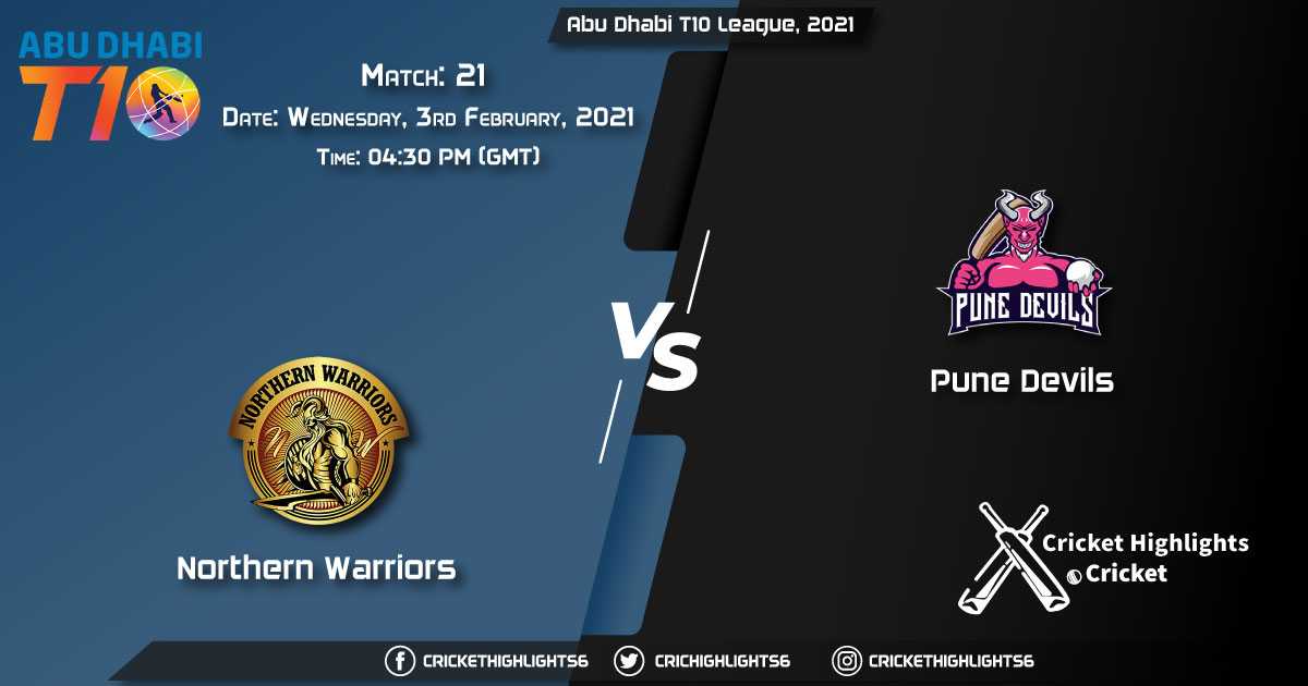 Northern-Warriors-vs-Pune-Devils,-Match-21,-Febraury-03,-2021-Live-Cricket-Score,-Abu-Dhabi-T10-League,-2021