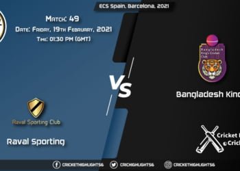 Raval-Sporting-vs-Bangladesh-Kings,-Match-49,-February-19,-2021-Live-Cricket-Score,-ECS-Spain,-Barcelona,-2021