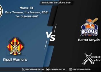 Ripoll-Warriors-vs-Barna-Royals,-Match-19,-February-11,-2021-Live-Cricket-Score,-ECS-Spain,-Barcelona,-2021