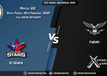 XI-Stars-vs-Fateh,-Match-22,-February-12,-2021-Live-Cricket-Score,-ECS-Spain,-Barcelona,-2021