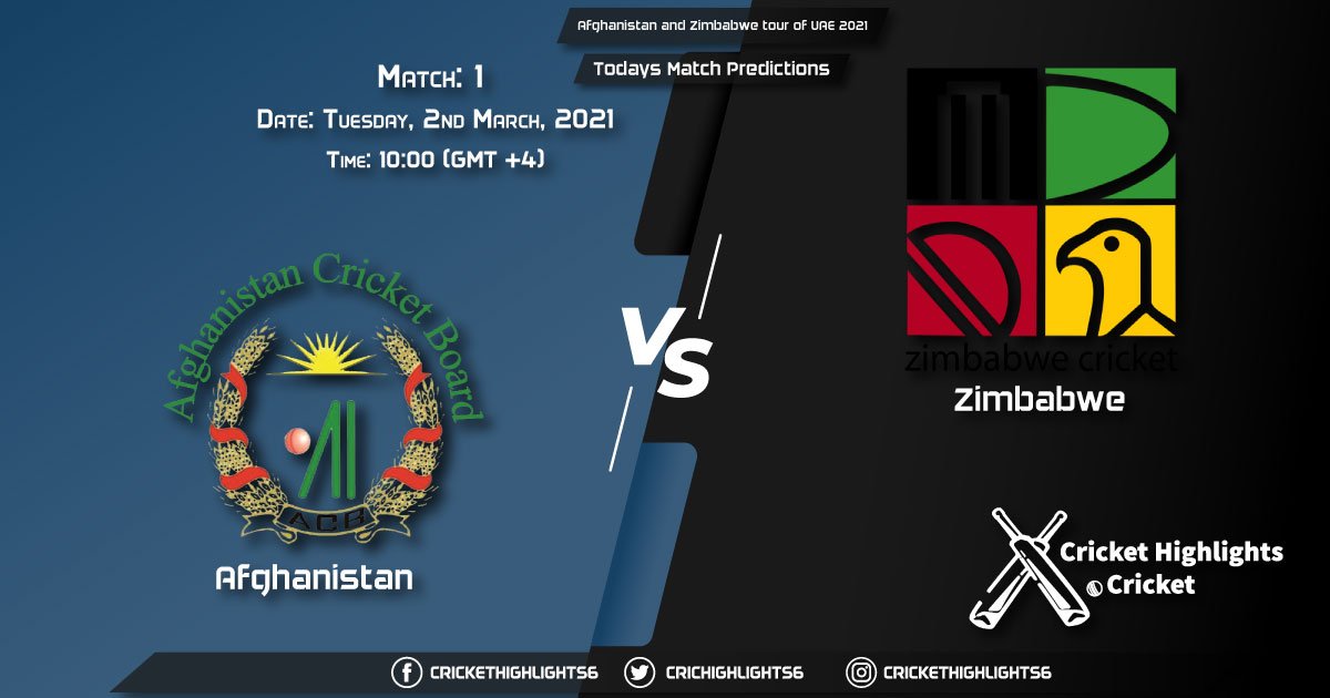 Afghanistan and Zimbabwe tour of UAE 2021, 1st Test Match: Afghanistan vs Zimbabwe, Playing 11 & Todays Match Predictions