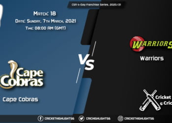 Cape Cobras vs Warriors, Match 18, March 7, 2021 Live Cricket Score, 4-Day Franchise Series, 2020/21