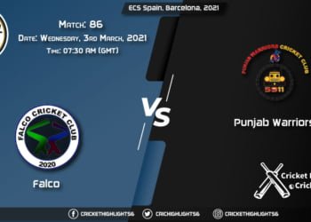 Falco-vs-Punjab-Warriors,-Match-86,-March-3,-2021-Live-Cricket-Score,-ECS-Spain,-Barcelona,-2021