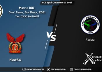 Hawks-vs-Falco,-Match-100,-March-5,-2021-Live-Cricket-Score,-ECS-Spain,-Barcelona,-2021
