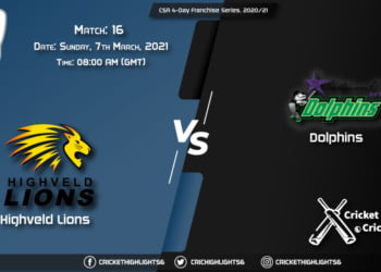 Highveld Lions vs Dolphins, Match 16, March 7, 2021 Live Cricket Score, 4-Day Franchise Series, 2020/21