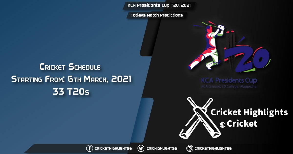KCA Presidents Cup T20, 2021: Royal vs Tuskers, Match 21, Playing 11 & Todays Match Predictions