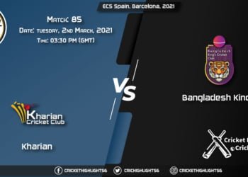 Kharian-vs-Bangladesh-Kings,-Match-85,-March-2,-2021-Live-Cricket-Score,-ECS-Spain,-Barcelona,-2021