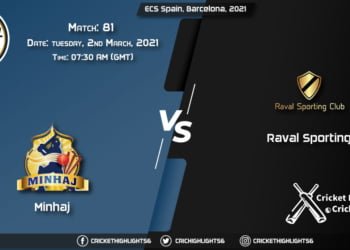 Minhaj-vs-Raval-Sporting,-Match-81,-March-2,-2021-Live-Cricket-Score,-ECS-Spain,-Barcelona,-2021