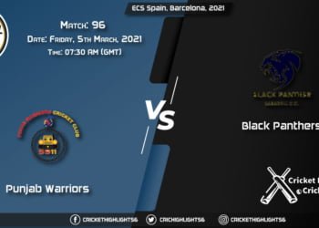 Punjab-Warriors-vs-Black-Panthers,-Match-96,-March-5,-2021-Live-Cricket-Score,-ECS-Spain,-Barcelona,-2021