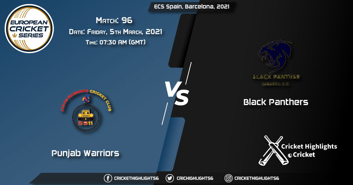 Punjab-Warriors-vs-Black-Panthers,-Match-96,-March-5,-2021-Live-Cricket-Score,-ECS-Spain,-Barcelona,-2021