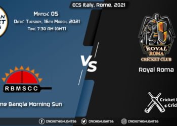 Rome-Bangla-Morning-Sun-vs-Royal-Roma,-Match-5,-March-16,-2021-Live-Cricket-Score,-ECS-Italy,-Rome,-2021