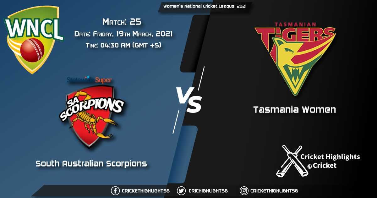 SAU-W-vs-TAS-W,-Match-25,-March-19,-2021-Live-Cricket-Score,-Women's-National-Cricket-League,-2021