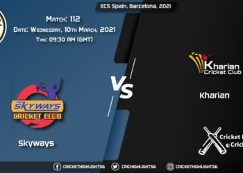 Skyways-vs-Kharian,-Match-112,-March-10,-2021-Live-Cricket-Score,-ECS-Spain,-Barcelona,-2021