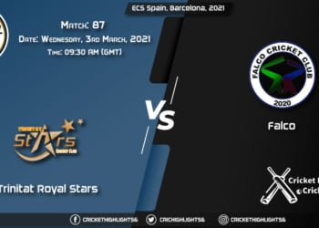 Trinitat-Royal-Stars-vs-Falco,-Match-87,-March-3,-2021-Live-Cricket-Score,-ECS-Spain,-Barcelona,-2021