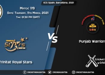 Trinitat-Royal-Stars-vs-Punjab-Warriors,-Match-119,-March-11,-2021-Live-Cricket-Score,-ECS-Spain,-Barcelona,-2021