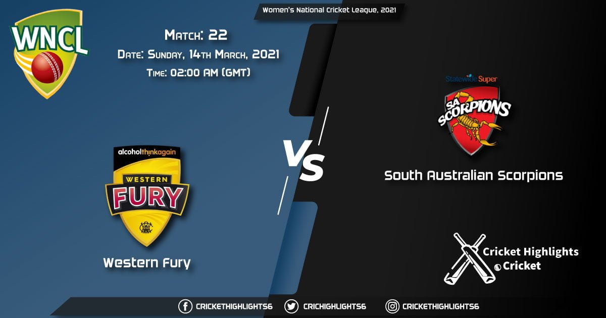 Western-Fury-vs-South-Australian-Scorpions,-Match-22,-March-14,-2021-Live-Cricket-Score,-Women's-National-Cricket-League,-2021