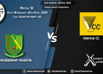 ECS Austria, Vienna, 2021, Match 10: BAA vs VCC, Playing 11 & Today's Match Predictions