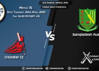 ECS Austria, Vienna, 2021, Match 15: CRC vs BAA, Playing 11 & Today's Match Predictions