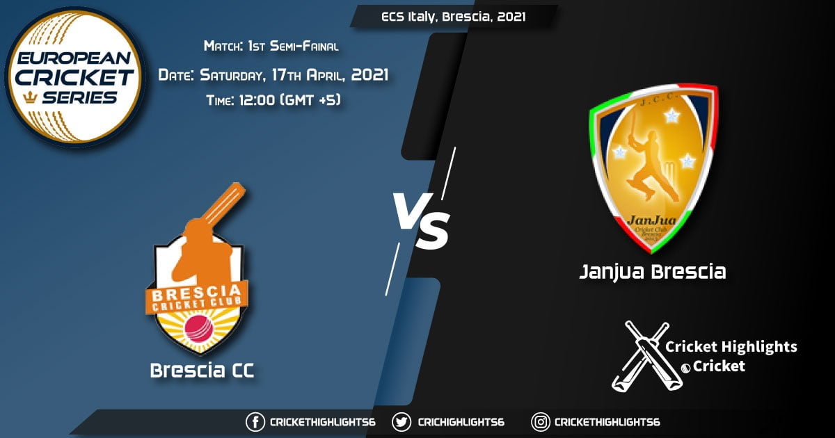 BRE vs JAB, Live Scorecard, Match 1st Semi Final, April 17, 2021, Live Cricket Score, ECS Italy, Brescia, 2021