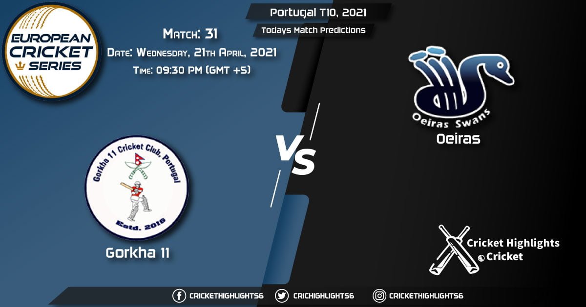 Portugal T10, 2021, Match 31: GOR vs OEI, Playing 11 & Today's Match Predictions