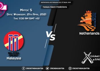 Netherlands and Malaysia tour of Nepal, 2021, Match 5: MLY vs NED, Playing 11 & Today's Match Predictions