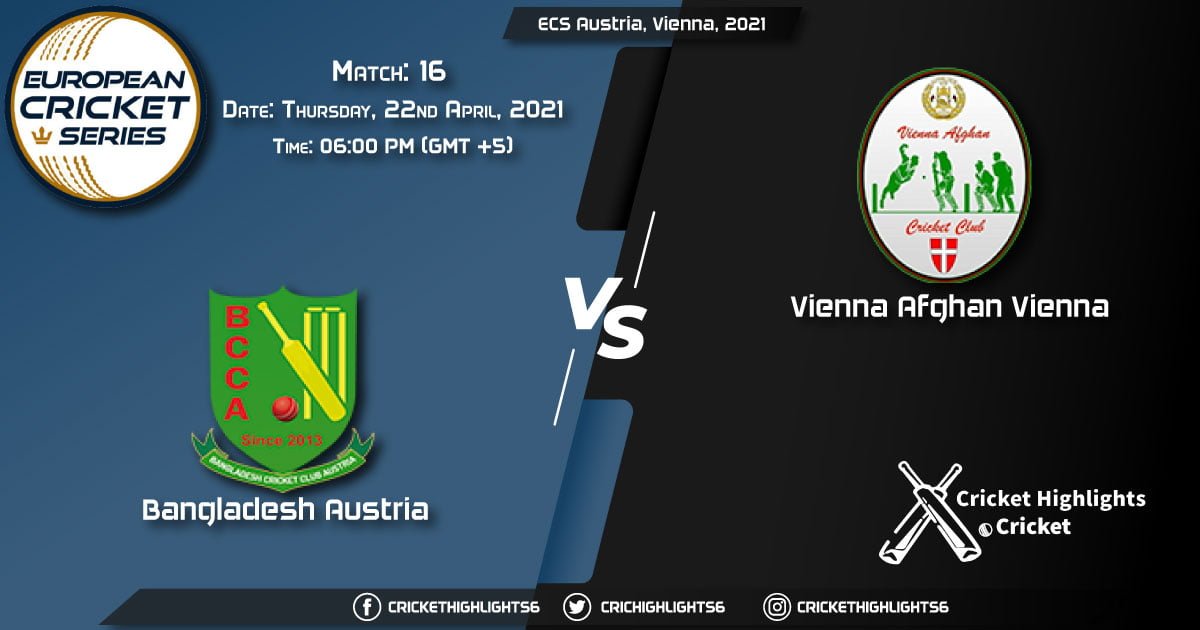 BAA vs VIA, Live Scorecard, Match 16, April 22, 2021, Live Cricket Score, ECS Austria, Vienna, 2021