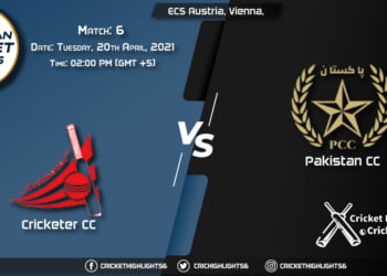 CRC vs PKC, Live Scorecard, Match 6, April 20, 2021, Live Cricket Score, ECS Austria, Vienna, 2021