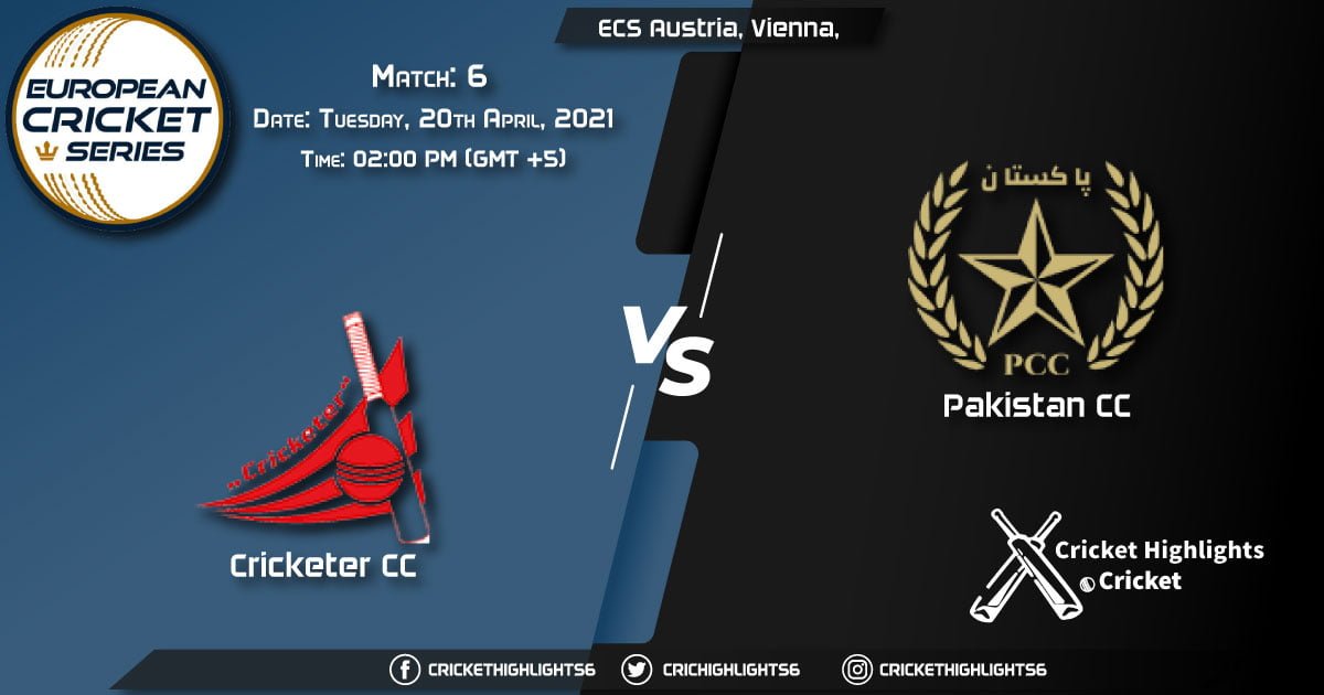 CRC vs PKC, Live Scorecard, Match 6, April 20, 2021, Live Cricket Score, ECS Austria, Vienna, 2021
