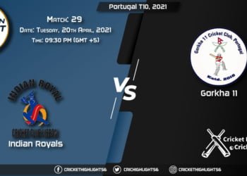 IR vs GOR, Live Scorecard, Match 29, April 20, 2021, Live Cricket Score, Portugal T10, 2021