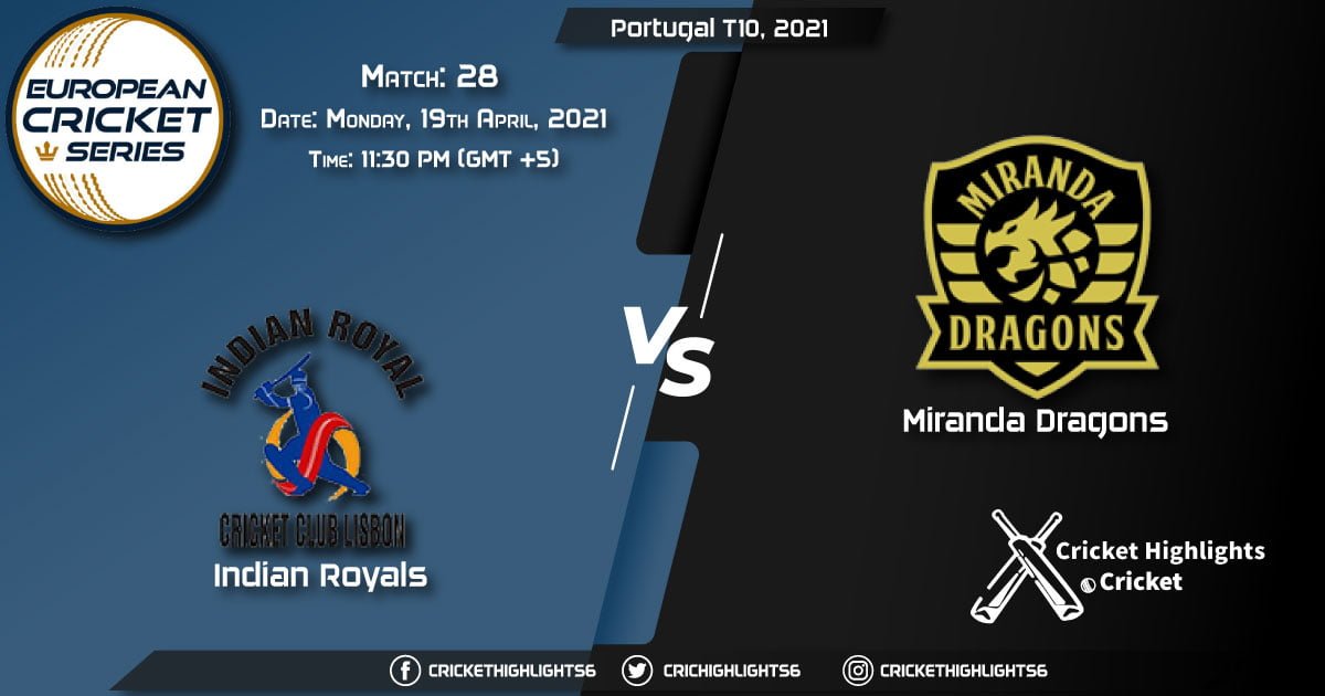 IR vs MD, Live Scorecard, Match 28, April 19, 2021, Live Cricket Score, Portugal T10, 2021