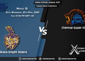 Indian Premier League, 2021, Match 15: KKR vs CSK, Playing 11 & Today's Match Predictions