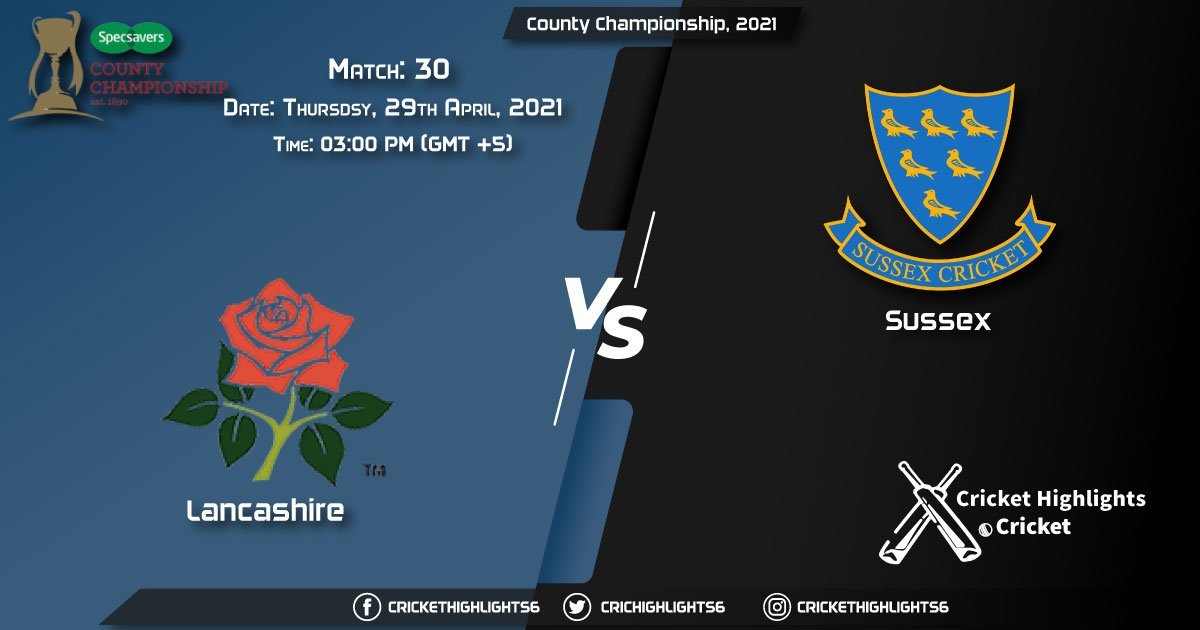 LAN vs SUS, Live Scorecard, Match 30, April 29, 2021, Live Cricket Score, County Championship, 2021