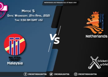 MAL vs NED, Live Scorecard, Match 5, April 21, 2021, Live Cricket Score, Netherlands and Malaysia tour of Nepal, 2021
